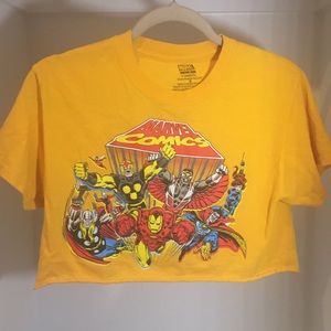 Forever 21 cropped marvel shirt